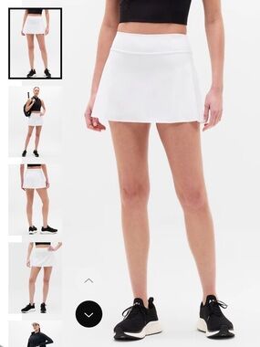 Athleta White Flared Tennis Skirt